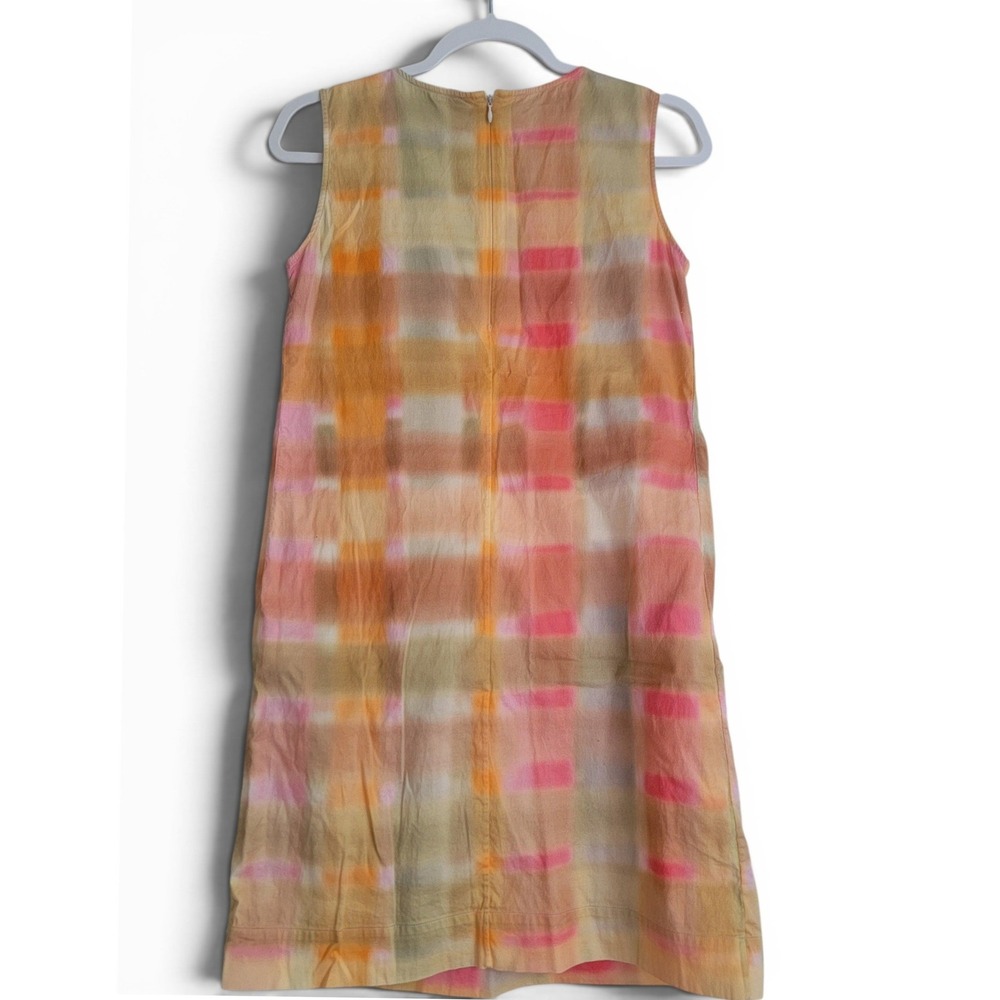 Piazza Sempione Cotton Stretch Sleeveless Shift Dress Watercolor US 4 w/ Pockets - Picture 4 of 9